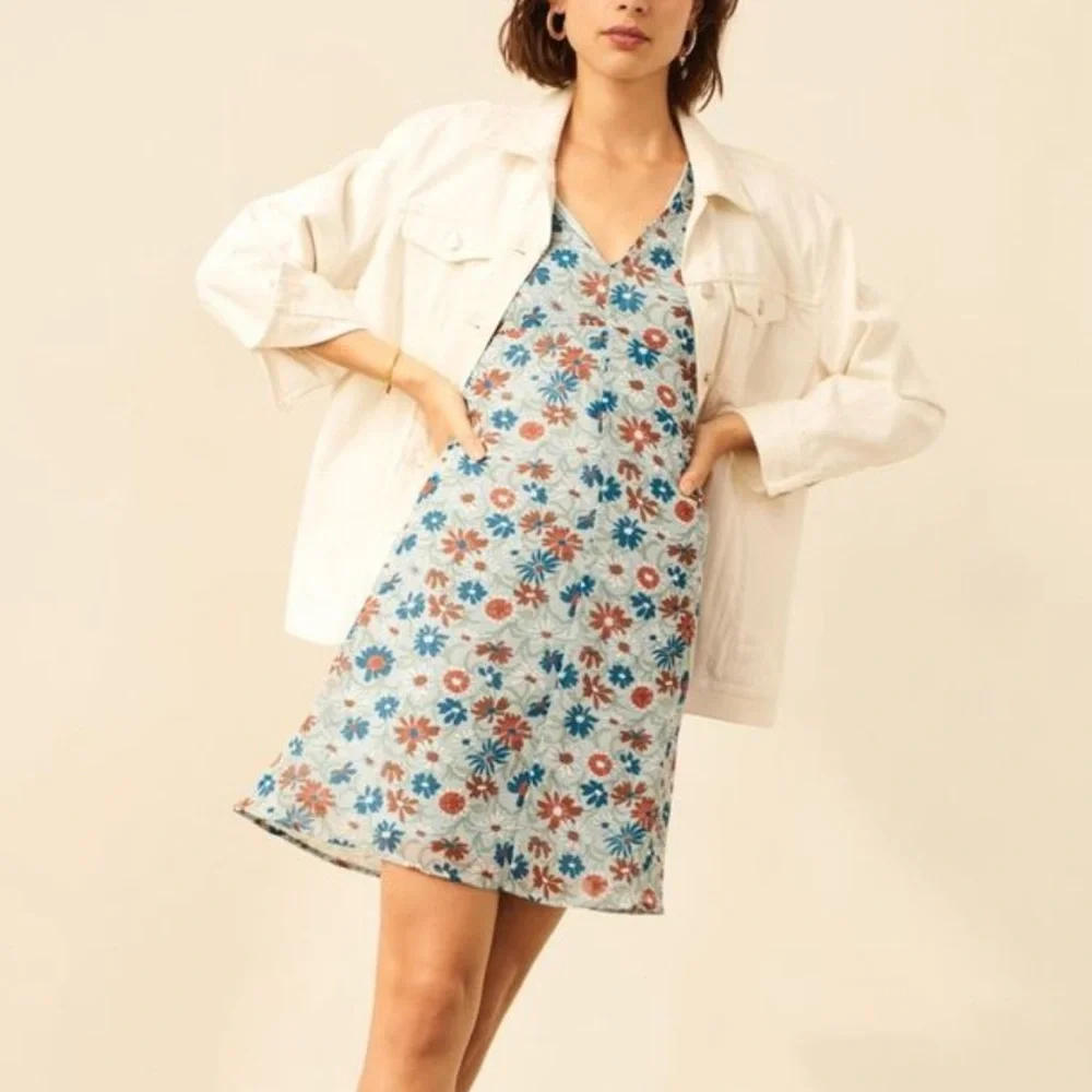 NWOT Madewell Open-Back Mini Dress in Wildflower Garden - Picture 4 of 6